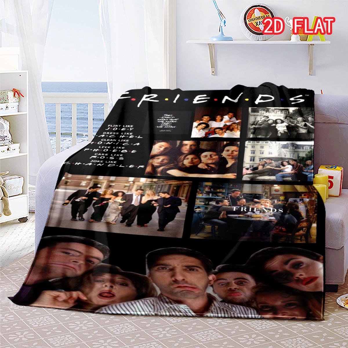 Friends  I ll Be There For You  Flannel Blanket, Central Perk Cafe Design Cozy Throw 80cm x 120cm