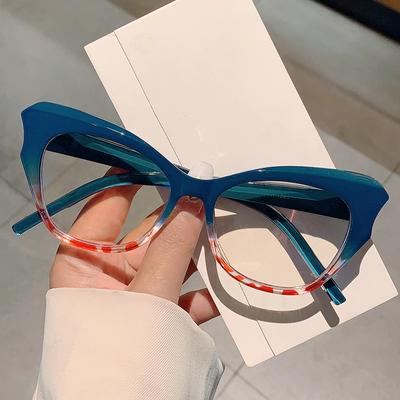 Anti-Blaulicht-blockierende Katzenaugen-Brille Damen Für weibliche Klassische Sonnenbrille Luxus Designer-Stil Stil Bunte Brille Brillengestell Rahmen