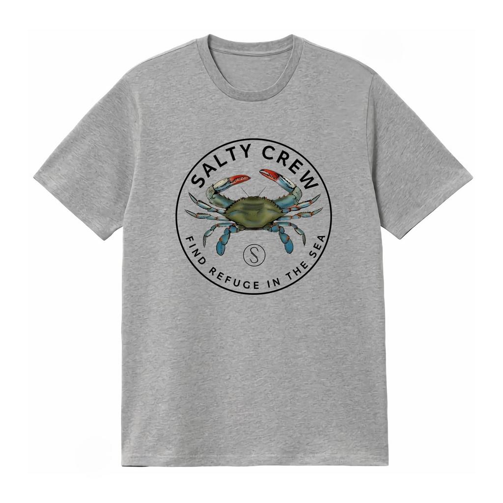 Salty Crew Blue Crabber T Shirt Find Refuge In The Sea Streetwear Fashion Men's Clothing Women's Clothing 2026 Summer T Shirt