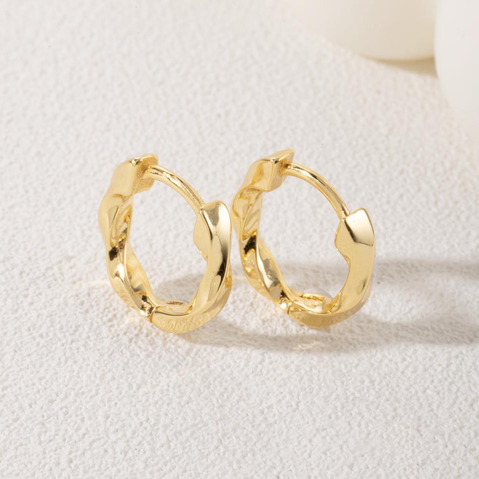 Creolen aus 100 % 925er Sterlingsilber, ovale Blätter, für Frauen, Liebe und Frieden, Freundschaft, 18 Karat vergoldete Ohrringe, trendiger Schmuck, Geschenk