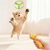 Cat Fetch Toy Rechargeable Flying Disc Launcher with 6 Flying Discs Interactive Cat Toy for Indoor Outdoor Play Hunting Instinct Stimulation