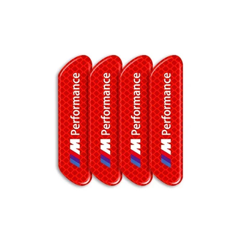 2025 E46 For BMW Car 4PCS/set Car Reflective Strips Warning Stickers Car Styling for BMW M Performance M2 M3 M5 320 325 E28 E30