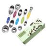 9-Piece Dual-End Stainless Steel Magnetic Measuring Spoons with Gram Scale