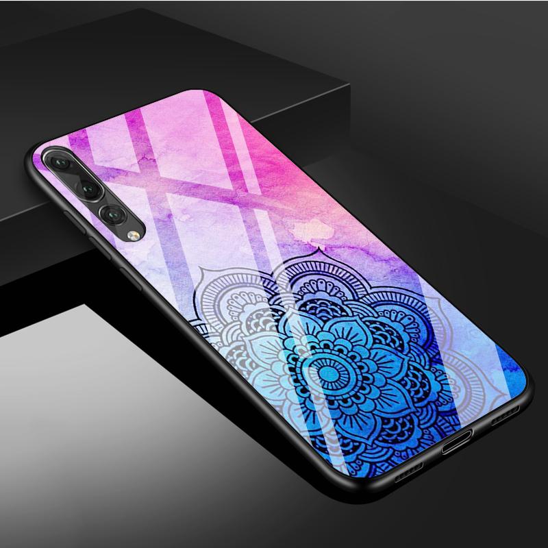 

Чохол для телефону Mandala із загартованого скла для Huawei P20 P30 P40 P40 Lite Pro Psmart Mate 20 30 Cover Shell Mate 30 Pro