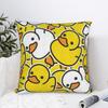 Cartoon Duck Shower  Printed Pillowcase Cushion Cover  Throw Pillow Cover Warm Bedroom Decorations Square Multiple Sizes