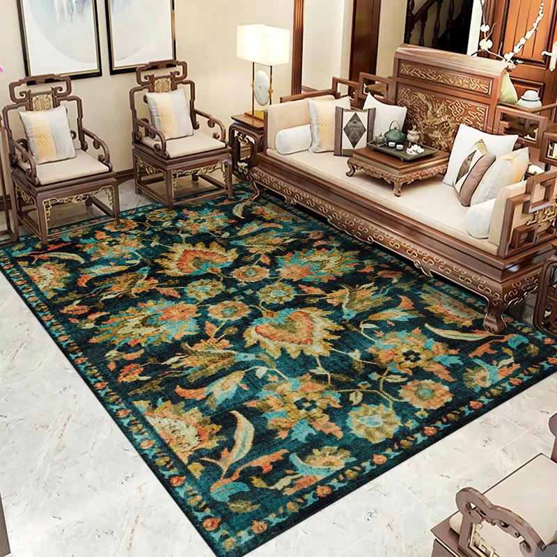 Bohemian Style Carpet Bedroom Decoration Vintage Printed Carpets Soft Entrance Floor Mat Home