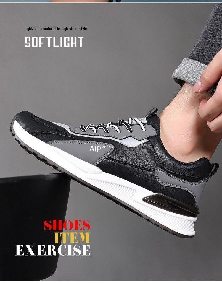 Men's Versatile Autumn/Winter Casual Shoes: Stylish Cotton, Velvet, and Lightweight Running Sneakers