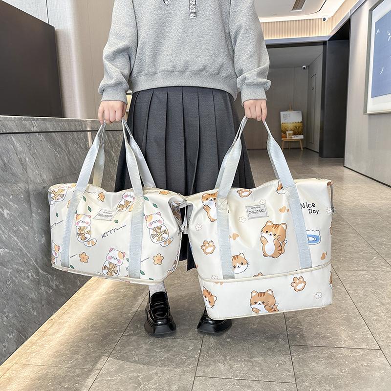 Büyük Kapasiteli Seyahat Düzenleyici: Kıyafetler, Kısa Seyahatler ve Kuru/Islak Ayrımı için Çok Yönlü Saklama Çantası