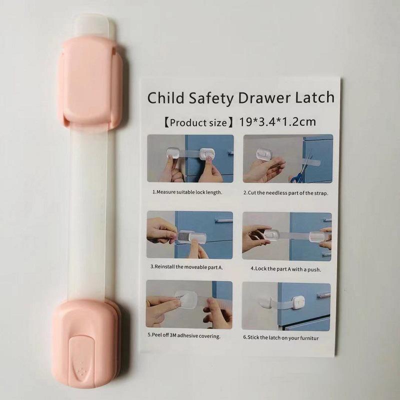 1 kus Multifunkční dětská ochrana proti skřípnutí Skříň Lednice Plastová bezpečnostní přezka Bezpečnost dítěte Zámek na dveře zásuvky