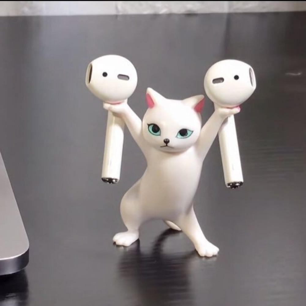 

Всё в наличии Очаровательный держатель для ручек в виде кошки от интернет-знаменитости Держатель для наушников Милая кошачья фигурка white enchanting cat (one)