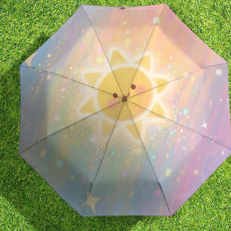 Rainbow Sunshine Umbrella: A Delightful, Auto Opening Protection for Outdoor Adventures and Travel Essentials 206