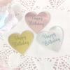 5pcs/set Acrylic Rose Gold Silver Happy Birthday Cake Topper Round Cupcake Toppers Wedding Party Dessert Cake Decoration Tools