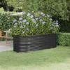 VidaXL Raised Garden Bed Flower Pot Planter Box Raised Bed Patio Terrace Outdoor Galvanized Steel 224x80x68 318956