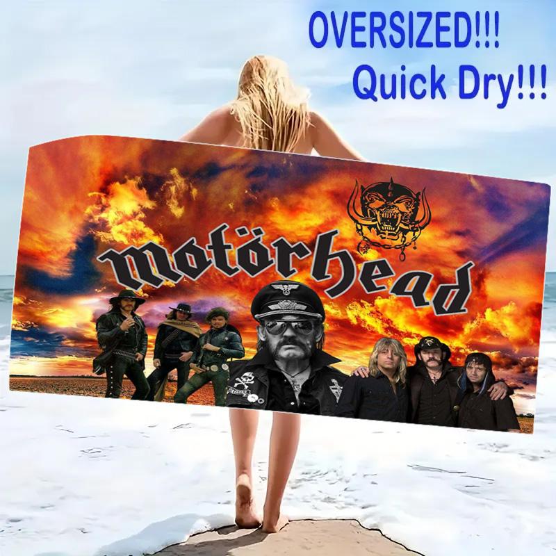 Motörhead Print Beach Towel, Large Soft Quick Dry Towel for Beach Camping Swimming