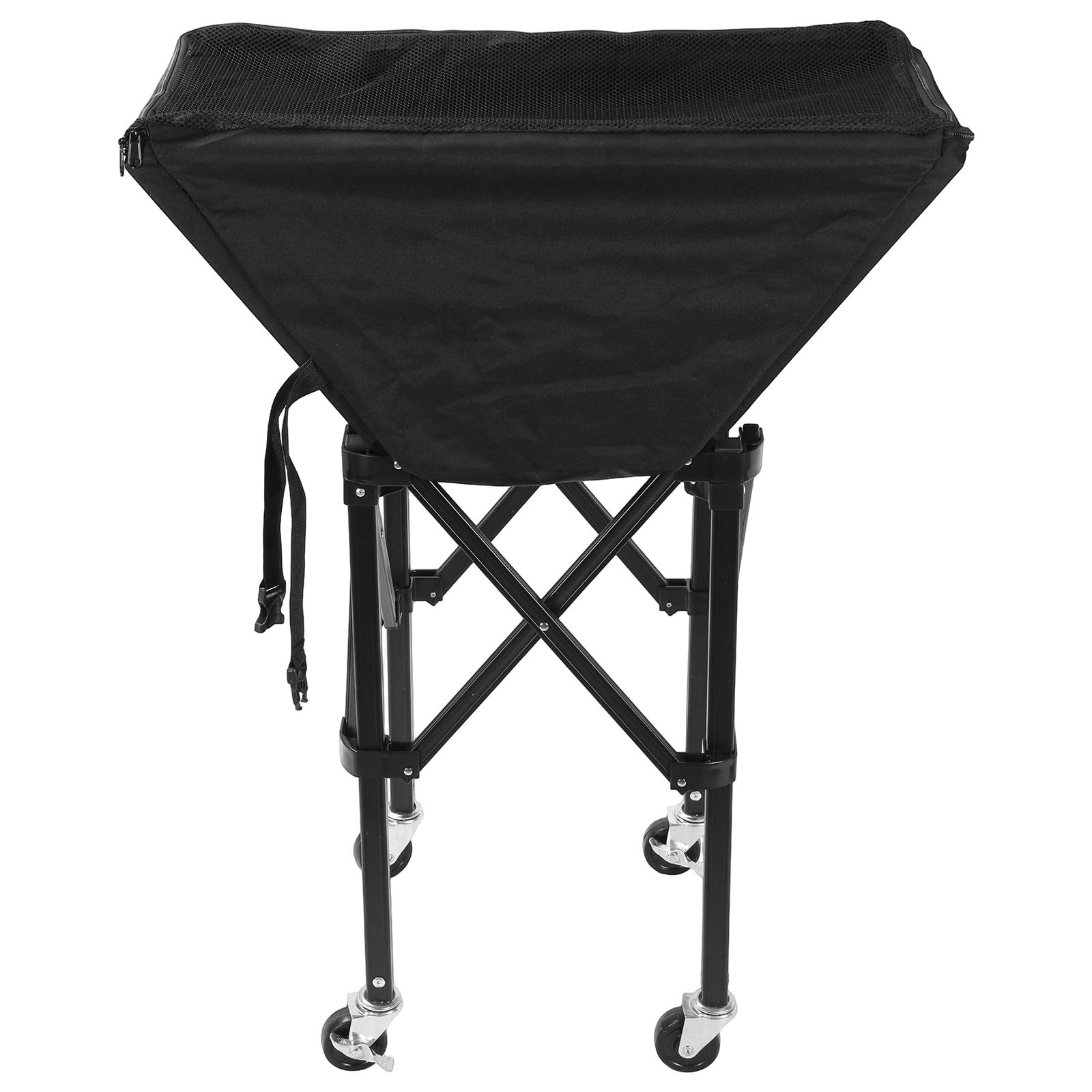 

Collapsible Hammock Ball Cart with Wheels Volleyball Wheeled Cart Large Capacity for Garage Or Gym чёрный