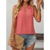 Spring and Summer New Solid Color Round Neck Sleeveless Casual Short-sleeved Vest T-shirt for Women
