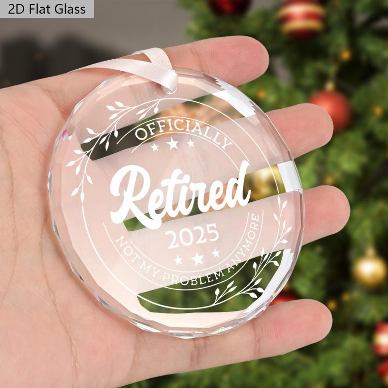 1pc/2pcs Retirement Gift for Woman and Men,Best Gifts for Retiring People,Happy Retirement Ornament for Holiday Decor, Ideal Gift for Retired Couples