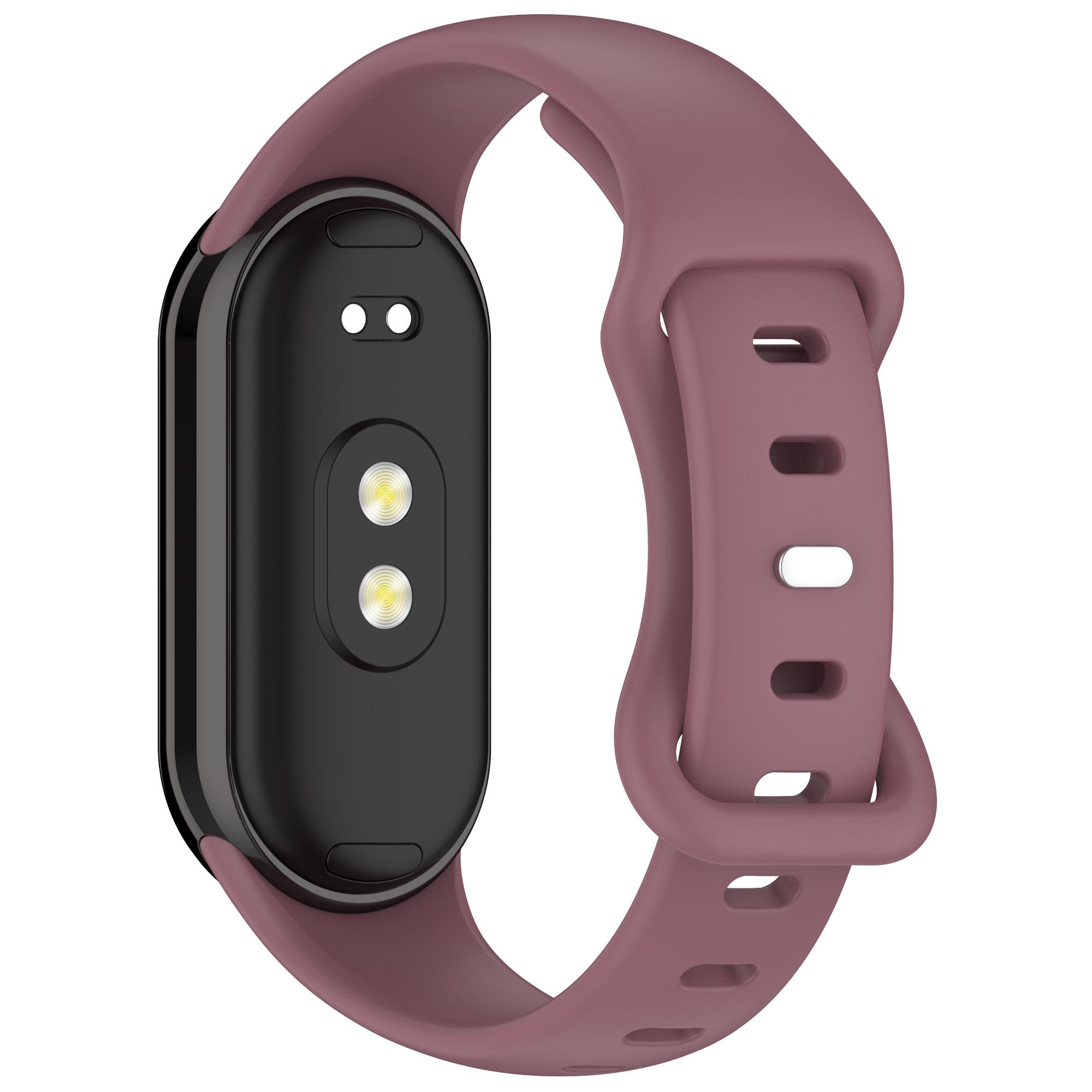 

Силіконовий ремінець для годинника для Xiaomi Smart Band 9 NFC/9/8 NFC/8 із застібкою-петлею у формі вісімки Smoky Purple