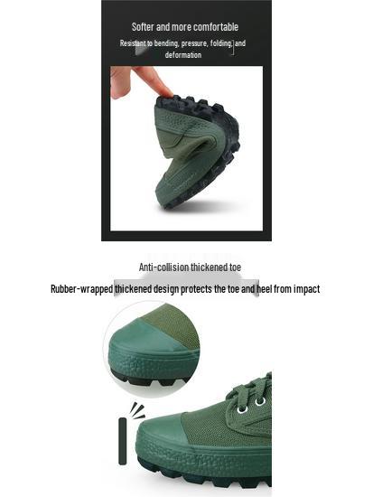 Jihua Liberation Men's Camouflage Non-Slip Wear-Resistant Low-Top Rubber Work Shoes