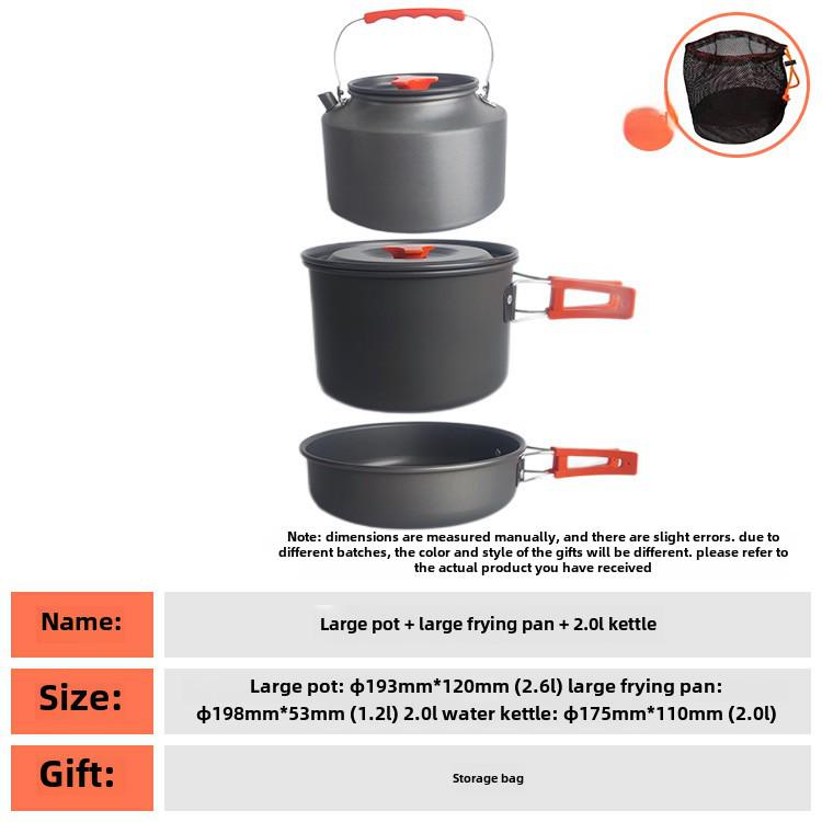 Camping Cookware: Outdoor Pots, Kettles, Frying Pans, Cookware, Camping Equipment, Portable Kitchen Utensils, Camp Cookers, Cassette Stoves.