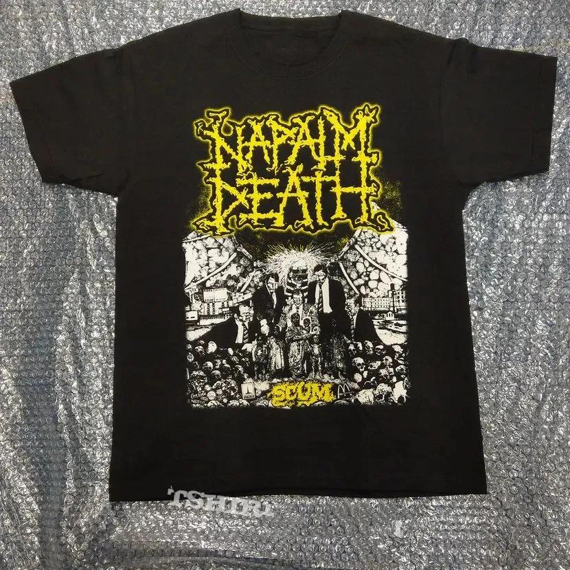 Unisex Short Sleeve Crew Neck Cotton T Shirt Napalm Death Scum XL