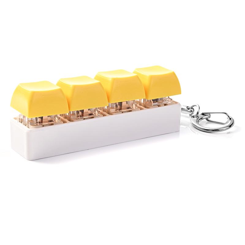 Stress Relief Keychain: Creative Squeeze Button Toy & Fun Gadget Pendant