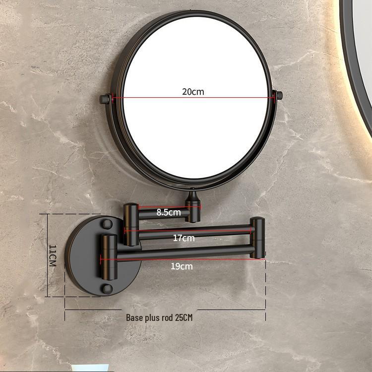 Specchio per Trucco Telescopico da Parete Rotante a 360°