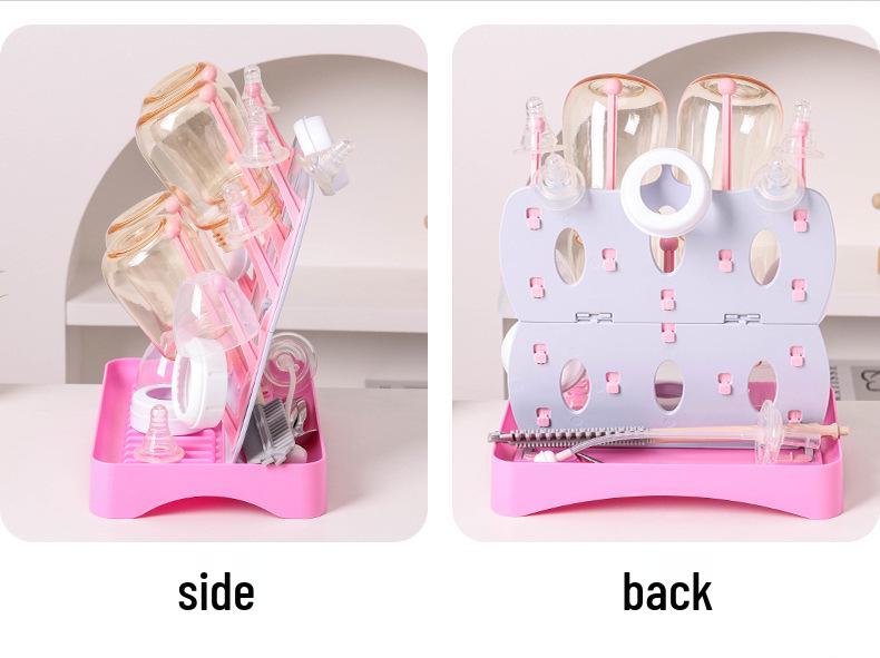 Foldable Dustproof Drying Rack for Baby Bottles and Cups