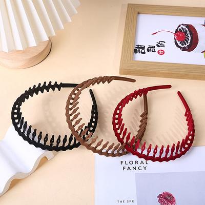 Matte Hair Hoop Non-Slip Hairband Female All-Match Press Hair Head Buckle Bezel Headband Girl Serrated Hair Accessories