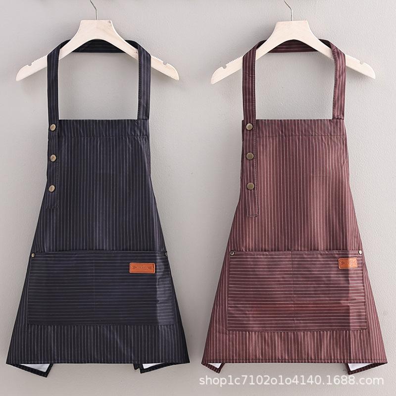 Unisex Strappy Composite Fabric Apron: Oil-Proof, Dirt-Resistant for Home Cooking & Catering
