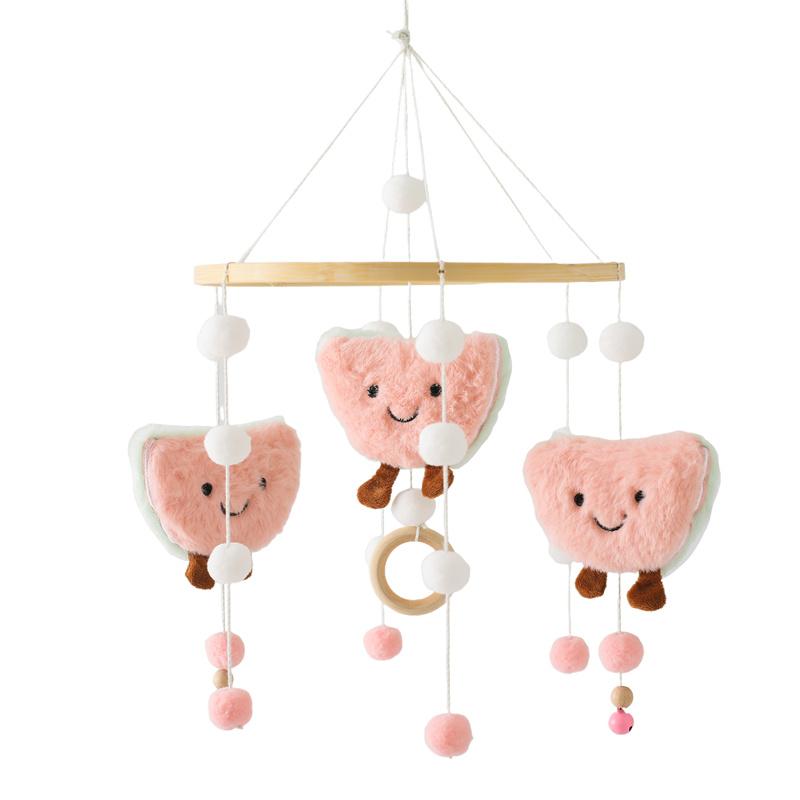 Air Balloon Baby Rattle Toys Wooden Mobile Musical Bed Bell Hanging Toy 0-12 Month Newborn Infant Crib Gift Holder Brackets