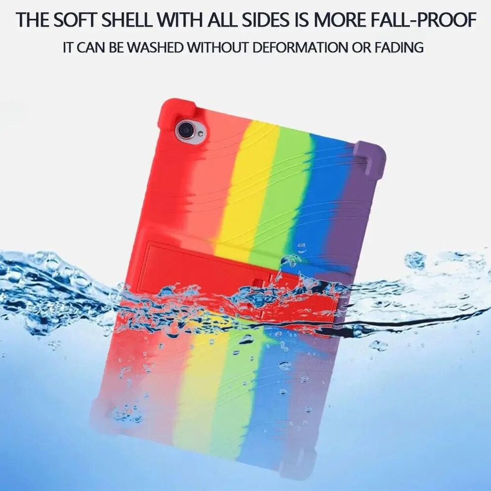4 Thicken Cornors Soft Silicon Cover with Kickstand For Blackview Tab 15 Pro Case 10.5" Tablet PC Shockproof Protector Funda