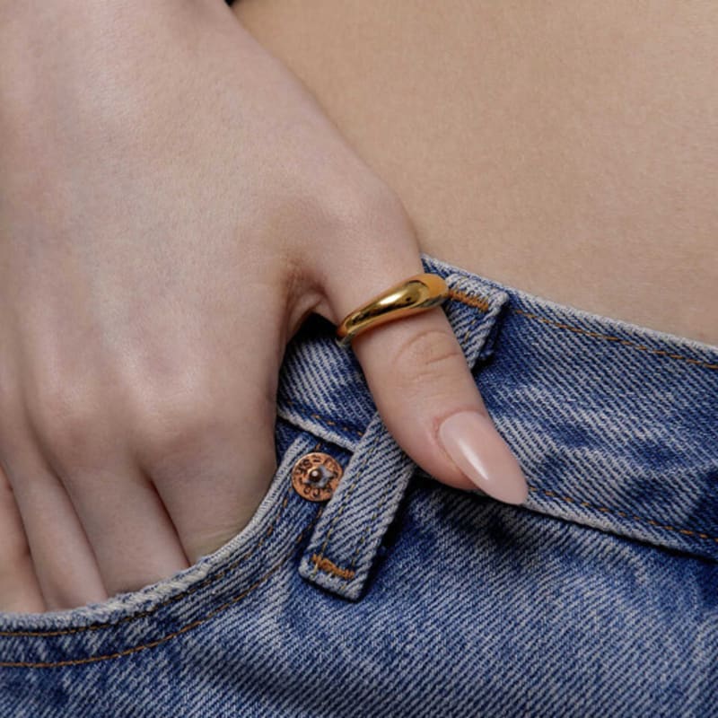 ANON Volume Wave Ring Gold