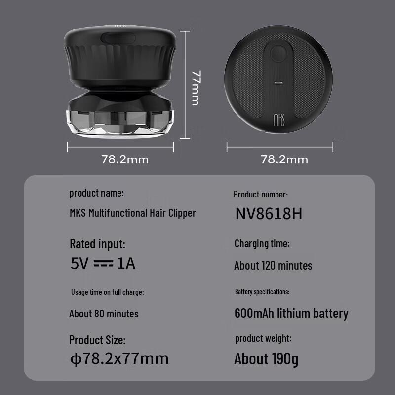 MKS Men's Multi-functional Bald Head & Hair Clipper