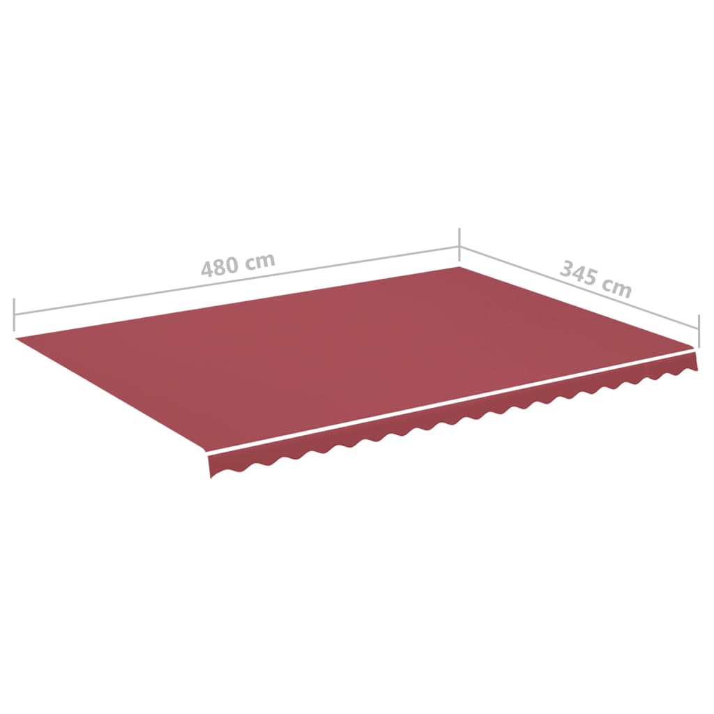 Burgundy Red Awning Cover 5x3.5 M