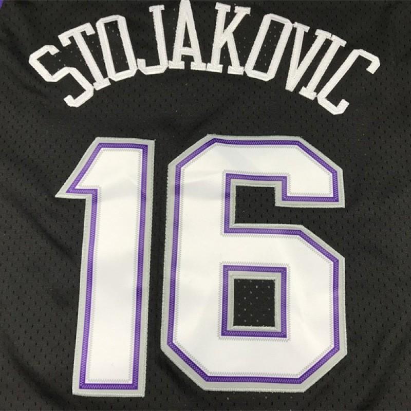 Mens Retro Basketball Jersey Peja Stojakovi Sacramento Kings 16 Cotton Sportswear Training Casual Wear