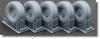 HMMWV MT Wheel Set Plastic Model Parts SCXWM35003S Scale-X 1/35 Weight-Deformed Set, 24-Bolt Type, 5-Piece (for ICM/Academy Models) (Military Vehicle)