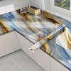 40cm Self-Adhesive Marble Film Oil-Proof Heat-Resistant Kitchen Wall Stickers for Cabinet Home Renovation Decorative Wallpaper