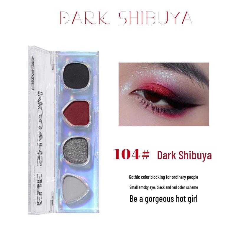 

Biya Cyberpunk Eyeshadow Palette - 4 Color Matte & Shimmer, High-Pigment, Long-lasting, Easy for Beginners