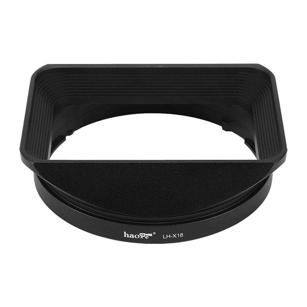 Haoge Bayonet Metal Square Lens Hood Shade and Cap for Fujifilm Fujinon XF F4 R OIS WR Lens LH-X18 16-80mm XF16-80mmF4
