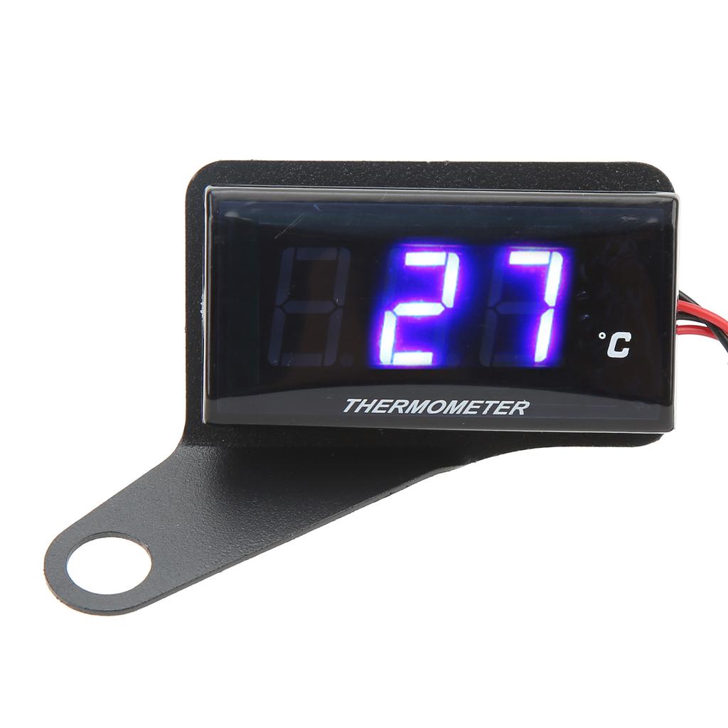 Motorcycle Digital Water Temperature Gauge Thin 12V LCD With 22mm Sensor Adapter for Most Motorbikes