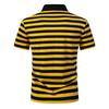 Summer Men's Classic Striped Polo Shirts Short Sleeve Breathable Casual T-Shirt Contrast Color Lapel Collar Streetwear Basic Top