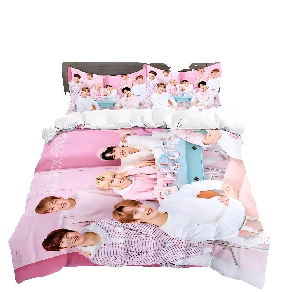 K-pop Group Duvet Cover Pillowcase 3D Printed S-Stray-K-Kids Bedding Set Single/Twin/Full/Queen Size for Fans Bedroom Decor