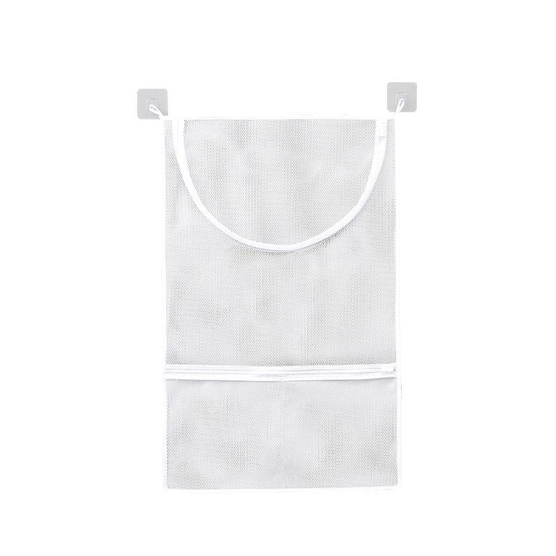 Folding Laundry Basket Organizer for Dirty Clothes Bathroom Clothes Mesh Storage Bag Household Wall Hanging Basket Frame Bucket