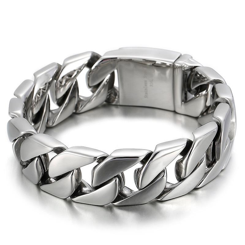 European and American Tide People Fashion Personality Simple and Elegant Men's Titanium Steel Bracelet
