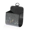 Rhinestone Leather Car Air Vent Organizer Bag - Multifunctional Lambskin Storage Box