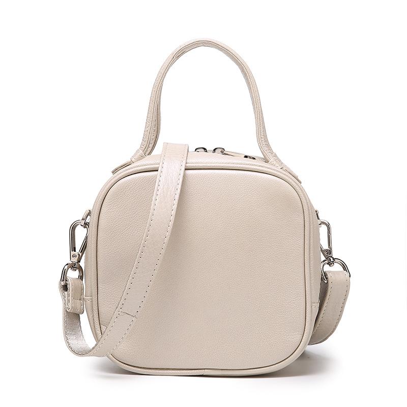 Trend Bag Women S Shoulder Bag Niche Solid Color Handbag Women S Small Square Bag Cowhide Messenger Women S Bag