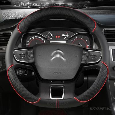 Pokrowiec na kierownicę samochodową do Citroena C4 Cactus C3-XR Spacetourer 2017 2018 - C4 2010 2011 - Kierownica typu D