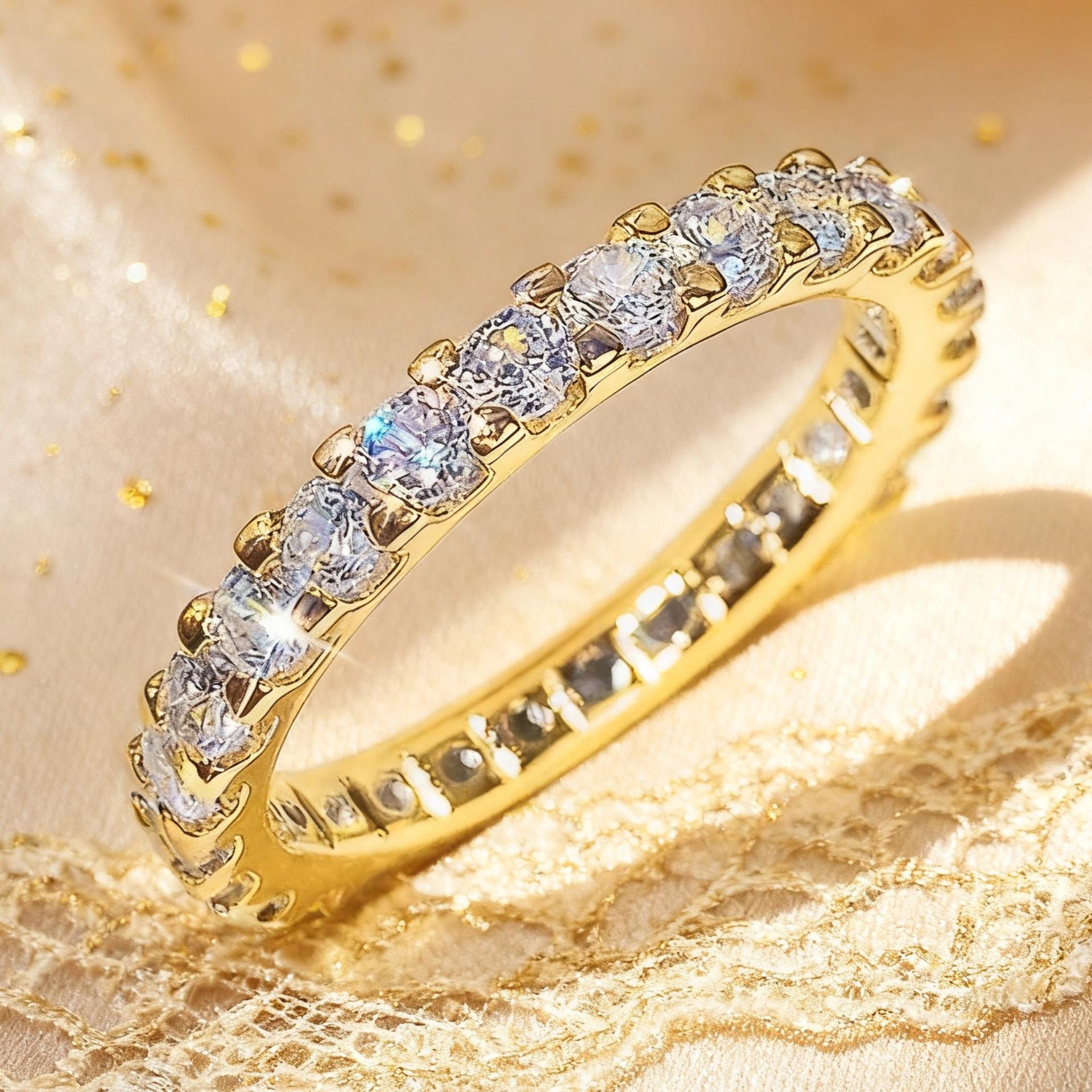 

Miki 2025 Star Couple Rings - INS Style, Simple Luxury Fashion, Row Design, Birthday Gift Size 11