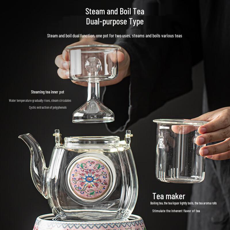 Chaxun Enamel Glass Tea Kettle for Electric Stoves